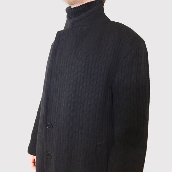 High Quality Vintage Giorgio Armani 100% Wool Oversized Long Coat Made In ITALY - Picture 3 of 11